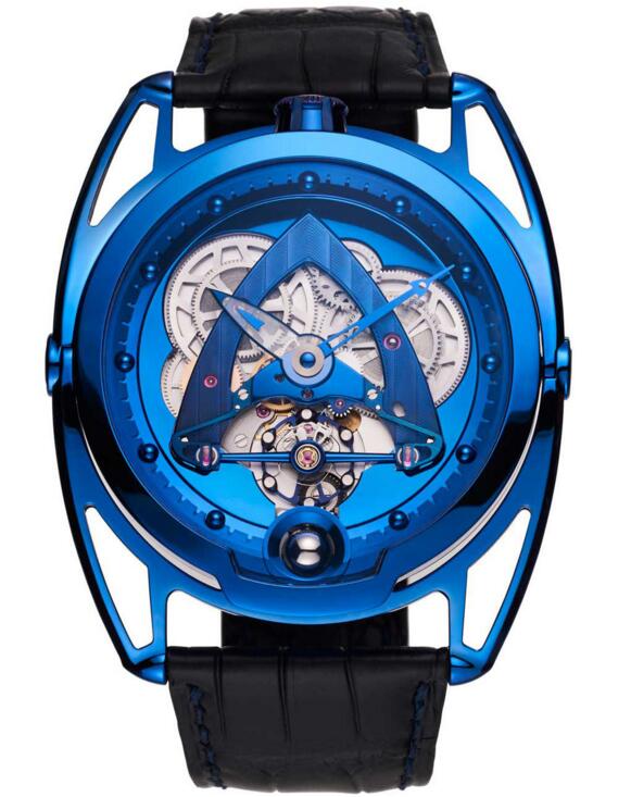 New replica De Bethune DB28 Steel Wheels Blue “The Hour Glass” watches price